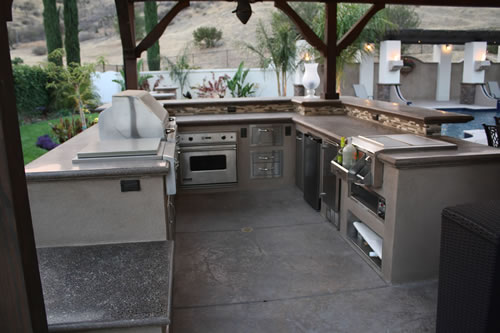 © Scott Cohen Decorative Concrete BBQ Beverage Center Grill    Embeds Outdoor Sink outdoor bar Bar seating Patio 2