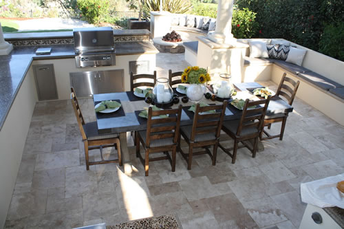 © Scott Cohen Decorative Concrete BBQ Beverage Center Grill    Embeds Outdoor Sink outdoor bar Bar seating Patio Outdoor Rooms 2