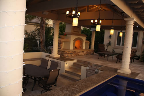 © Scott Cohen Decorative Concrete BBQ Beverage Center Grill    Embeds Outdoor Sink outdoor bar Bar seating Patio Outdoor Rooms 5