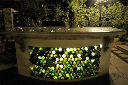 © Scott Cohen Decorative Concrete BBQ Beverage Center Grill Wine    Decorations Wine Bottle Lighting Unique outdoor lighting Stainless Steel 4